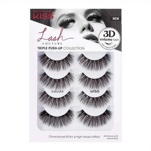 NEW! KISS Triple Push-Up Collection Fake Lashes Multipack, ‘Babydoll’, 82904